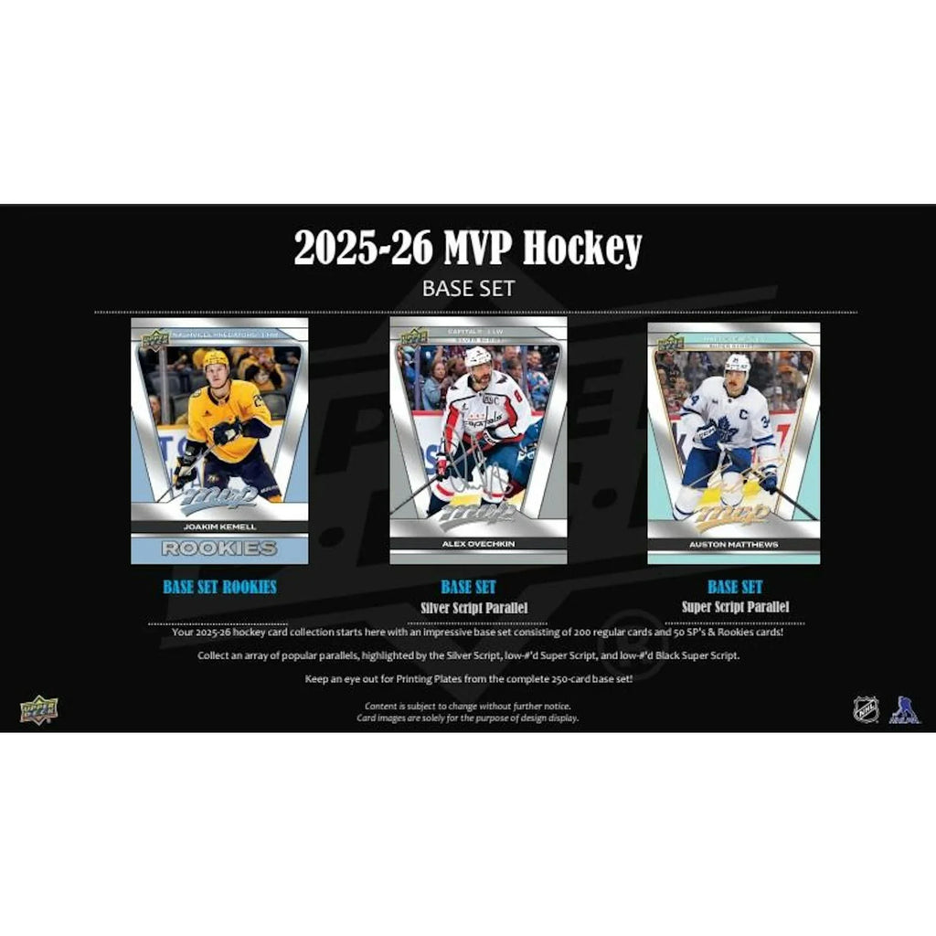 2025 26 Upper Deck MVP Hockey Hobby 20 Box Case (Ships Sealed Only)