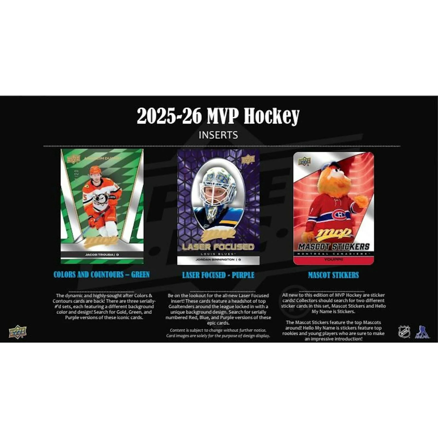 2025 26 Upper Deck MVP Hockey Hobby 20 Box Case (Ships Sealed Only)