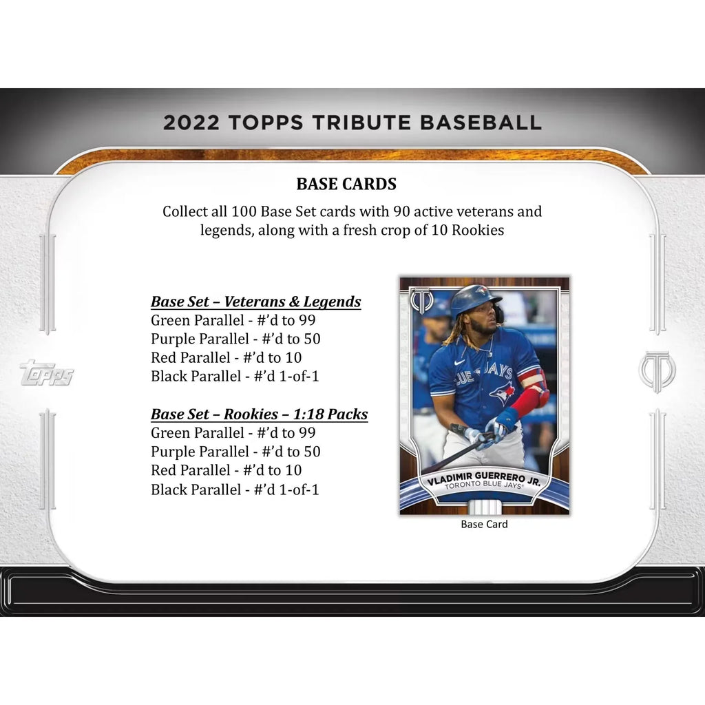 2022 Topps Tribute Baseball Hobby Box (Ships Sealed Only)