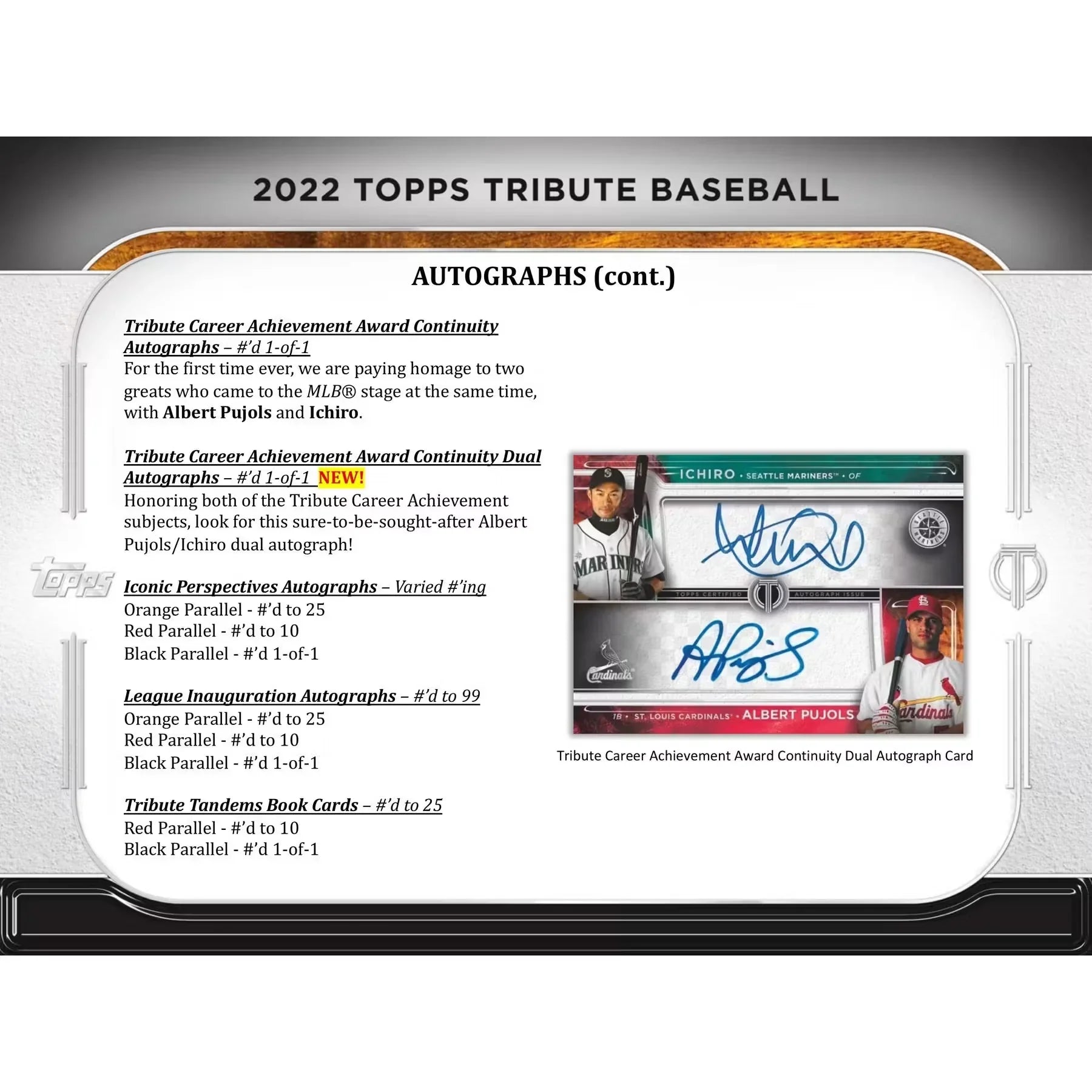 2022 Topps Tribute Baseball Hobby Box (Ships Sealed Only)
