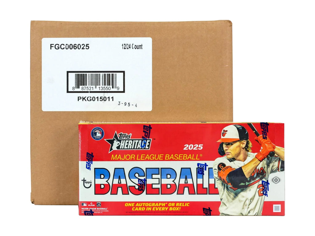 2025 Topps Heritage Baseball Hobby 12 Box Case (Ships Sealed Only)