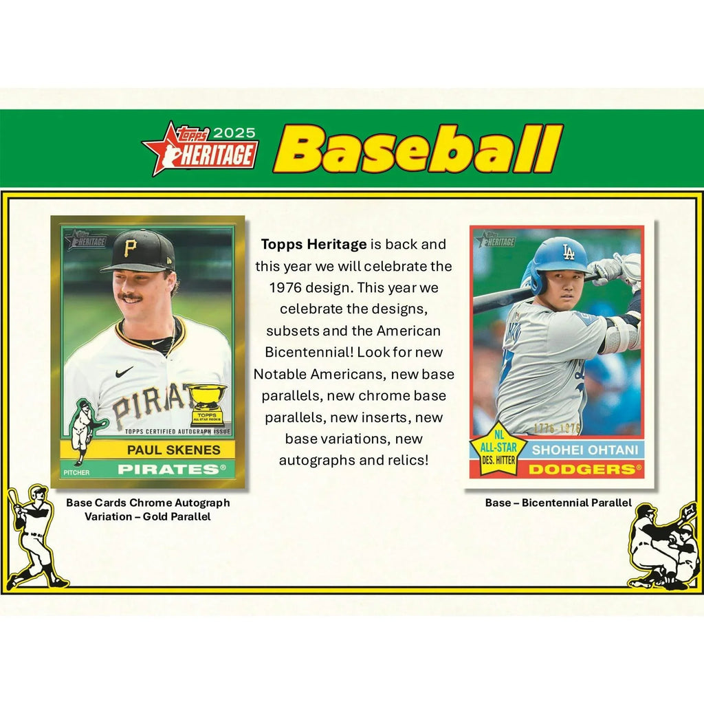 2025 Topps Heritage Baseball Hobby 12 Box Case (Ships Sealed Only)