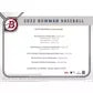 2022 Bowman Baseball Hobby Jumbo 8-Box Case | Prospect & Autograph (Ships Sealed Only)