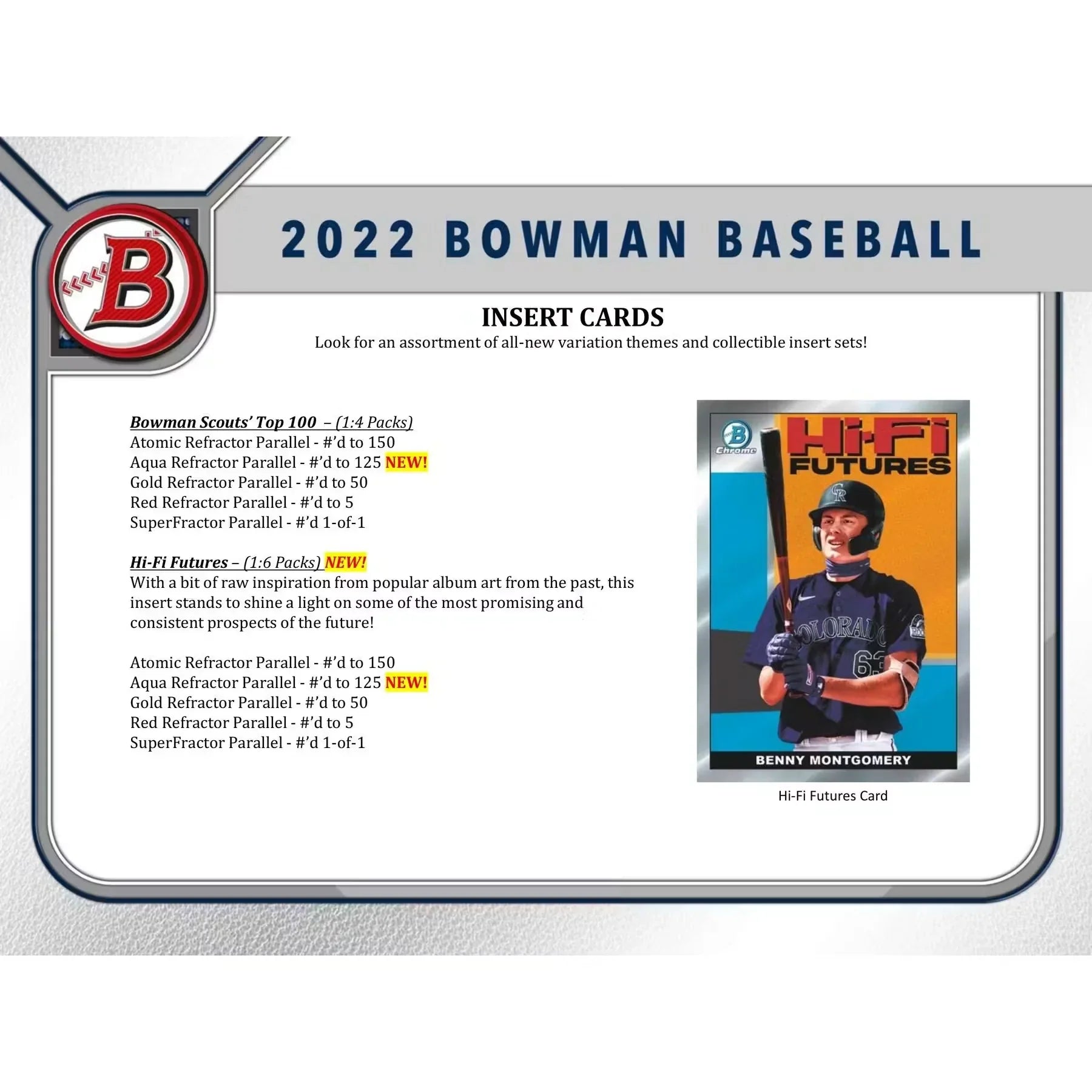 2022 Bowman Baseball Hobby Jumbo 8-Box Case | Prospect & Autograph (Ships Sealed Only)