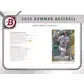 2022 Bowman Baseball Hobby Jumbo Box | 3 Autographs (Ships Sealed Only)