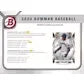 2022 Bowman Baseball Hobby Jumbo Box | 3 Autographs (Ships Sealed Only)