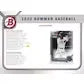 2022 Bowman Baseball Hobby Jumbo Box | 3 Autographs (Ships Sealed Only)