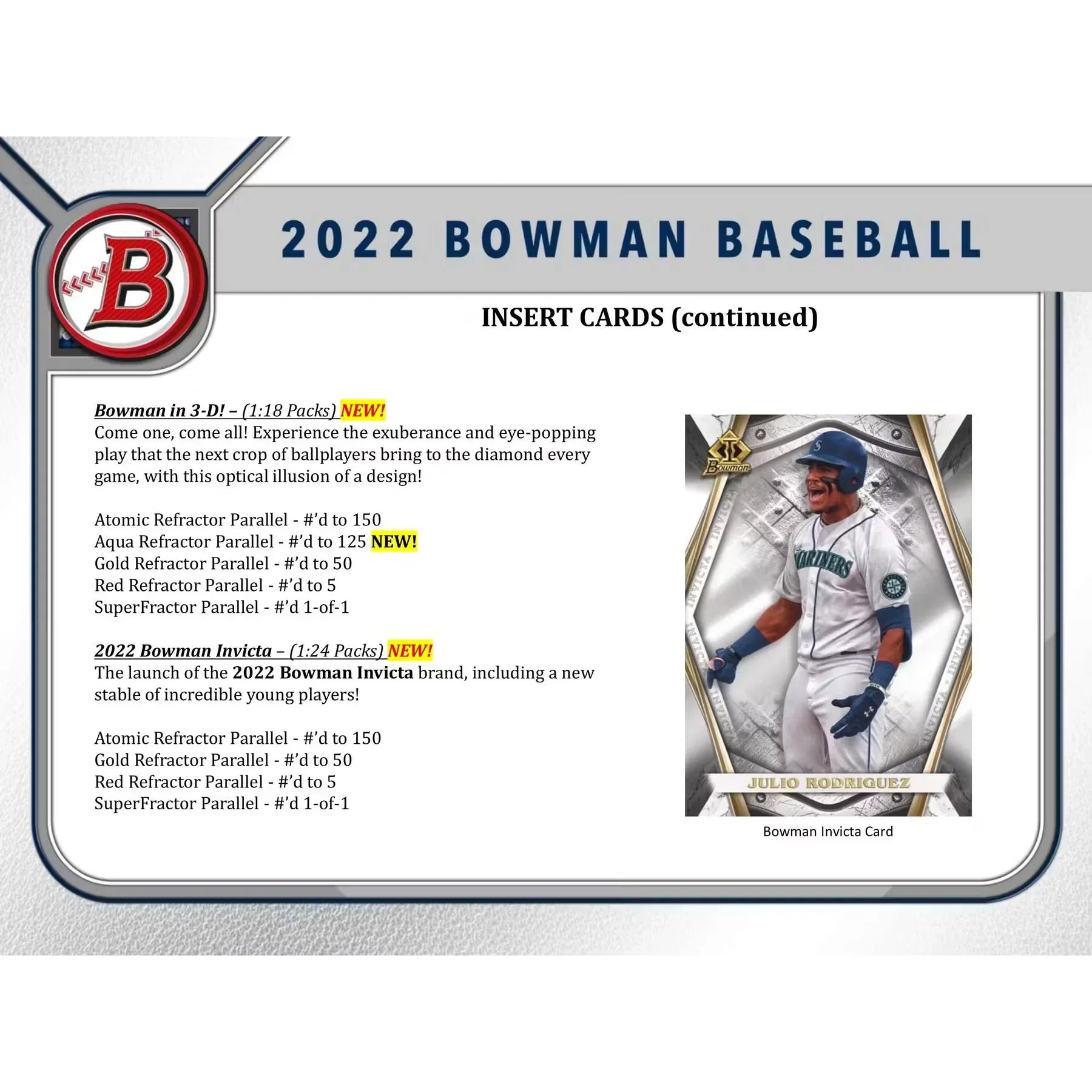 2022 Bowman Baseball Hobby Jumbo Box | 3 Autographs (Ships Sealed Only)