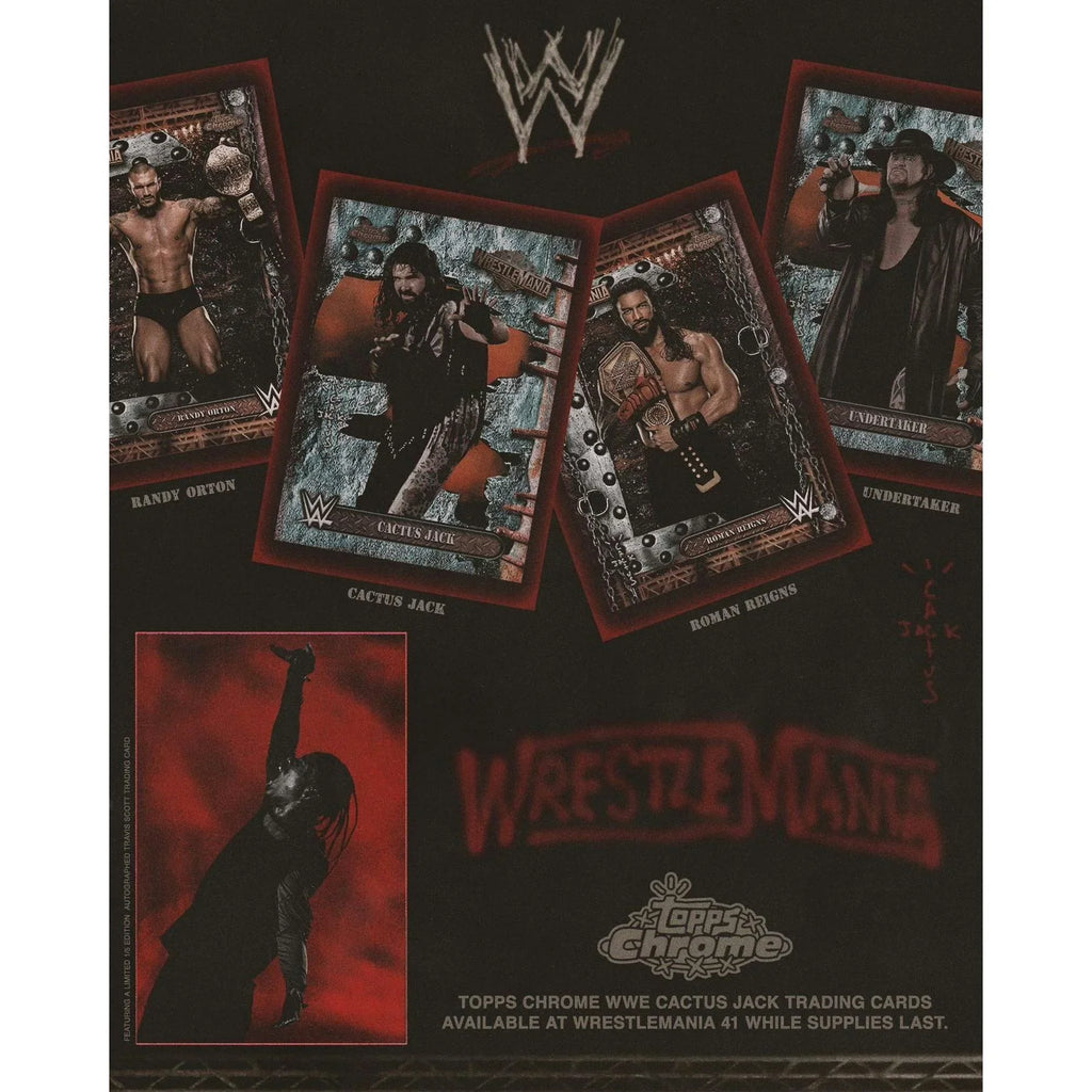2025 Topps Chrome WWE Cactus Jack Hobby Box WrestleMania Exclusive (Ships Sealed Only)