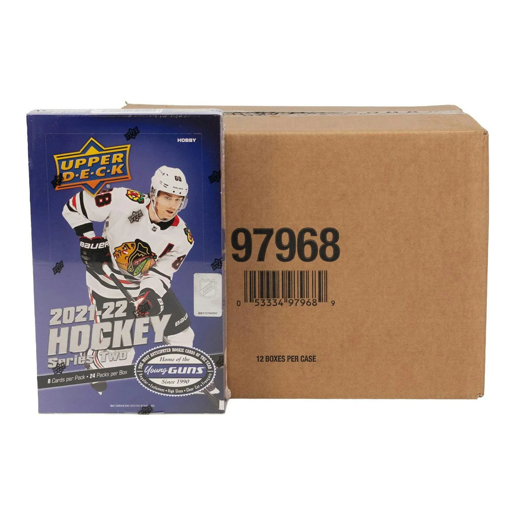 2021 22 Upper Deck Series 2 Hockey Hobby 12 Box Case (Ships Sealed Only) - D2