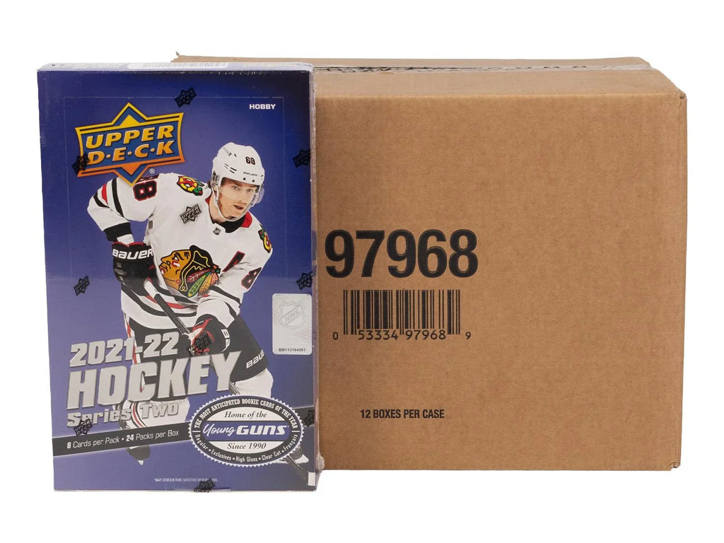 2021 22 Upper Deck Series 2 Hockey Hobby 12 Box Case (Ships Sealed Only) - D2