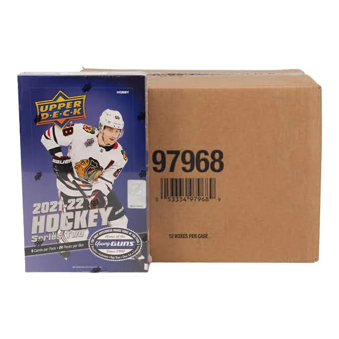 2021 22 Upper Deck Series 2 Hockey Hobby 12 Box Case (Ships Sealed Only) - D2