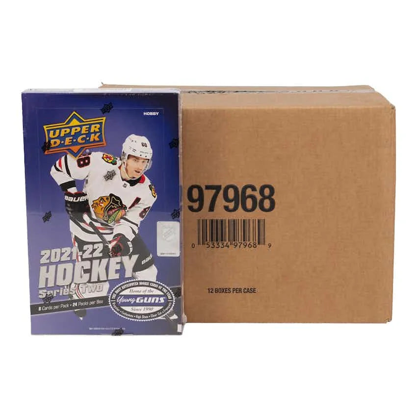 2021 22 Upper Deck Series 2 Hockey Hobby 12 Box Case (Ships Sealed Only) - D2
