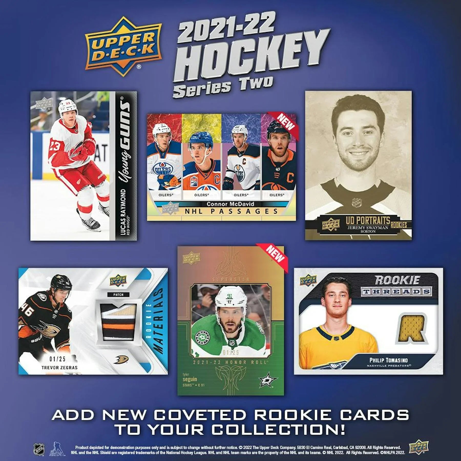 2021 22 Upper Deck Series 2 Hockey Hobby 12 Box Case (Ships Sealed Only) - D2