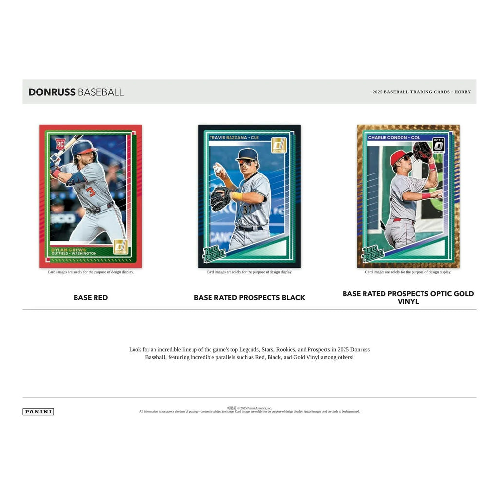 2025 Panini Donruss Baseball Hobby 16 Box Case (Ships Sealed Only) - D1