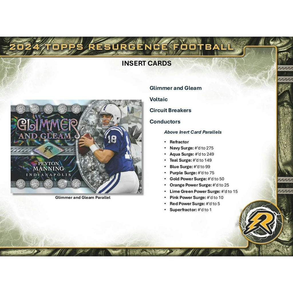 2024 Topps Resurgence Football Hobby Box (Ships Sealed Only) - D