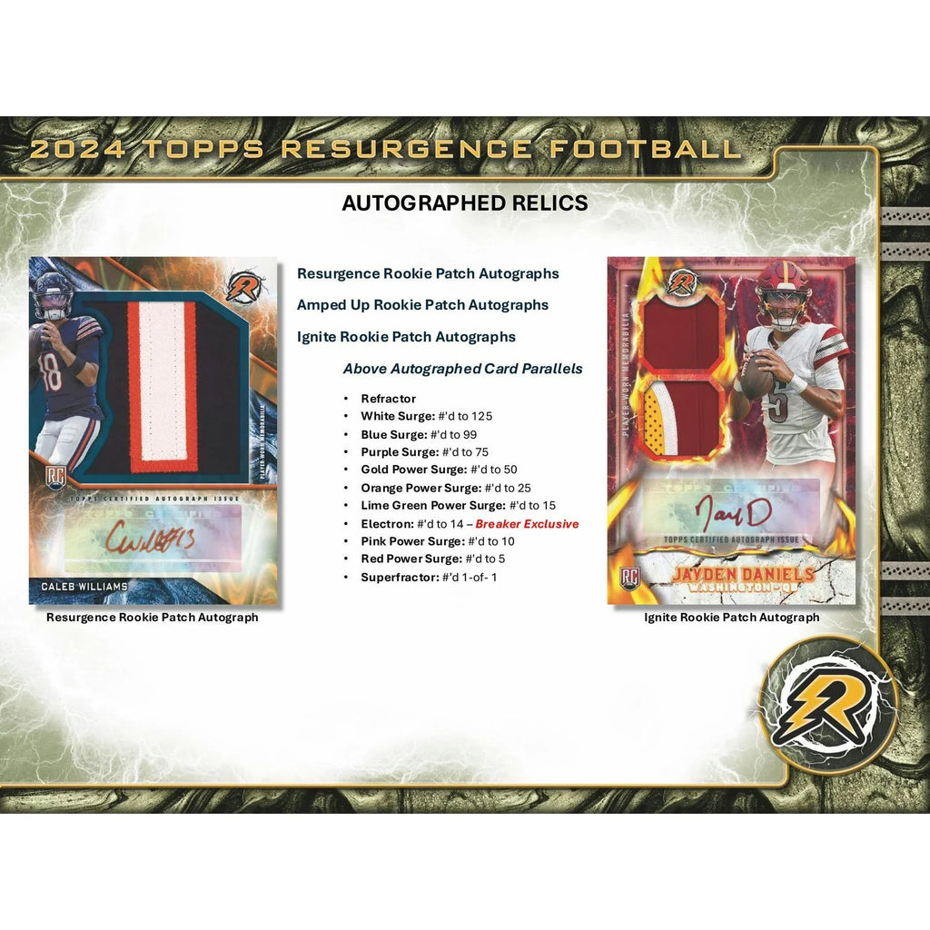 2024 Topps Resurgence Football Hobby Box (Ships Sealed Only) - D