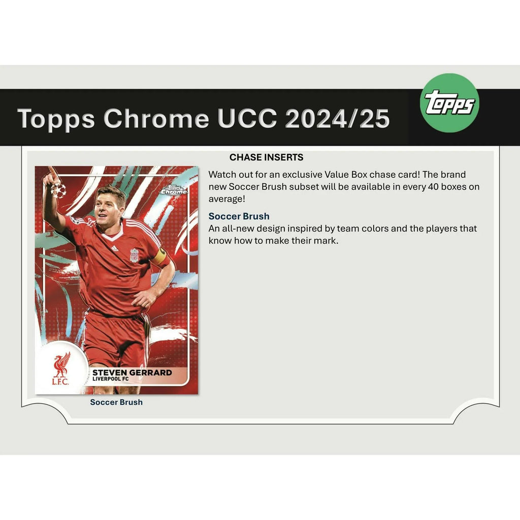 2024 25 Topps Chrome UEFA Club Competitions Blaster Box (Ships Sealed Only)