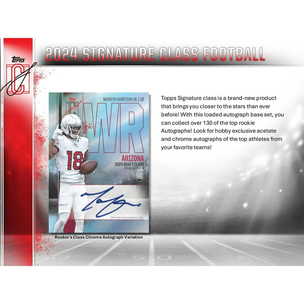 2024 Topps Signature Class Football Mega Box (Ships Sealed Only)