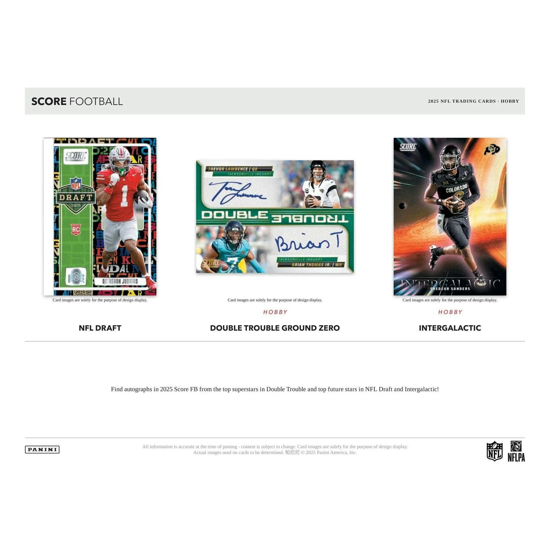 2025 Panini Score Football Hobby 12 Box Case (Ships Sealed Only) - D2