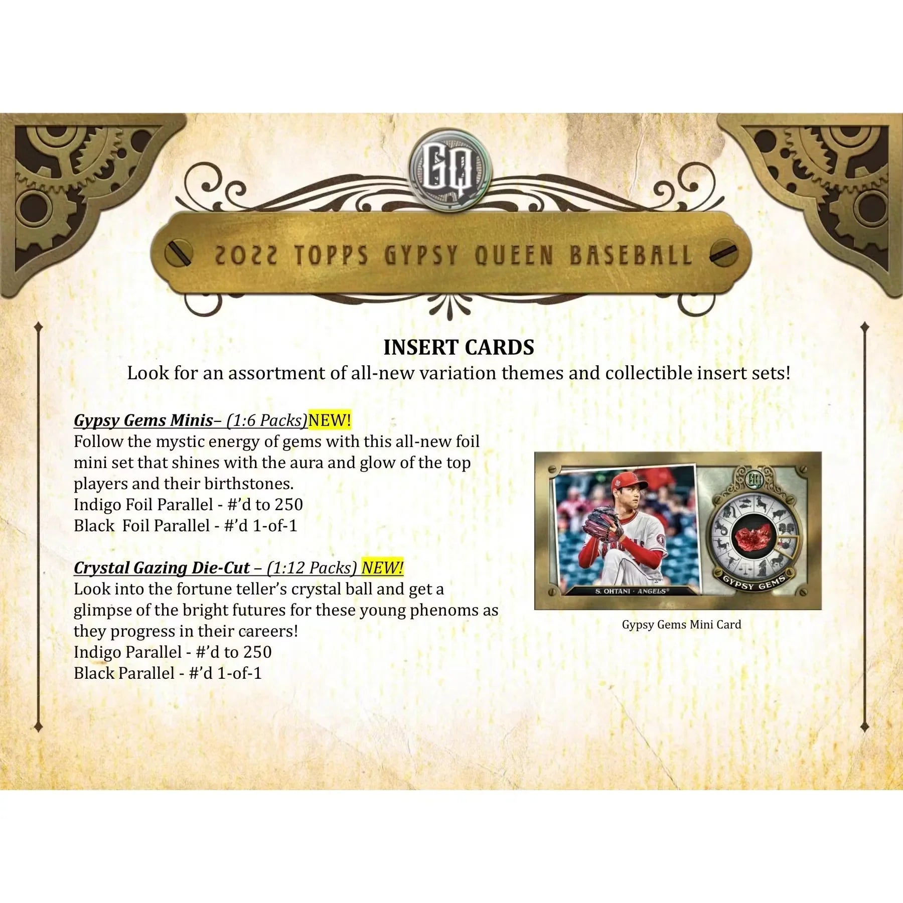 2022 Topps Gypsy Queen Baseball Hobby 10-Box Case (Ships Sealed Only) - D