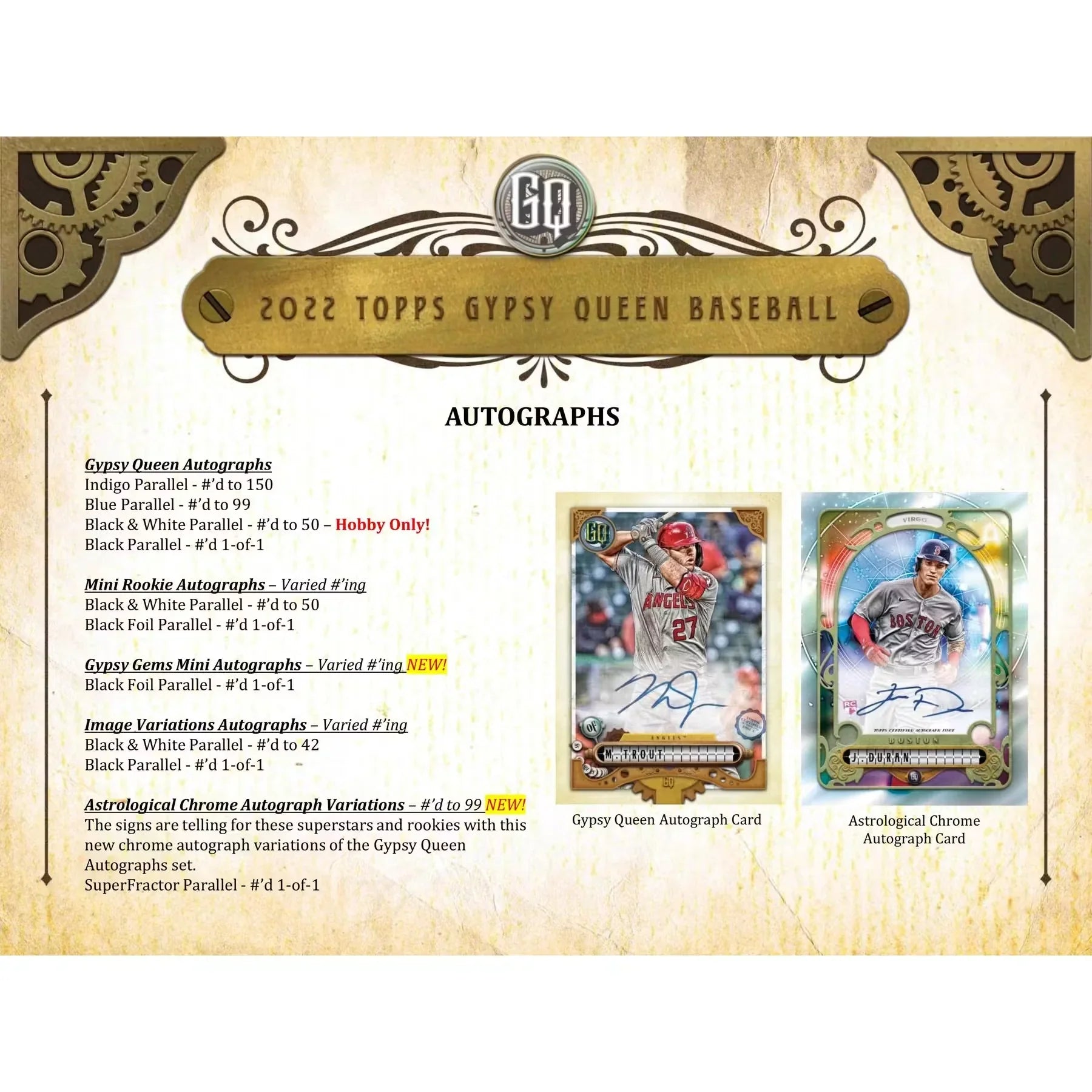 2022 Topps Gypsy Queen Baseball Hobby 10-Box Case (Ships Sealed Only) - D
