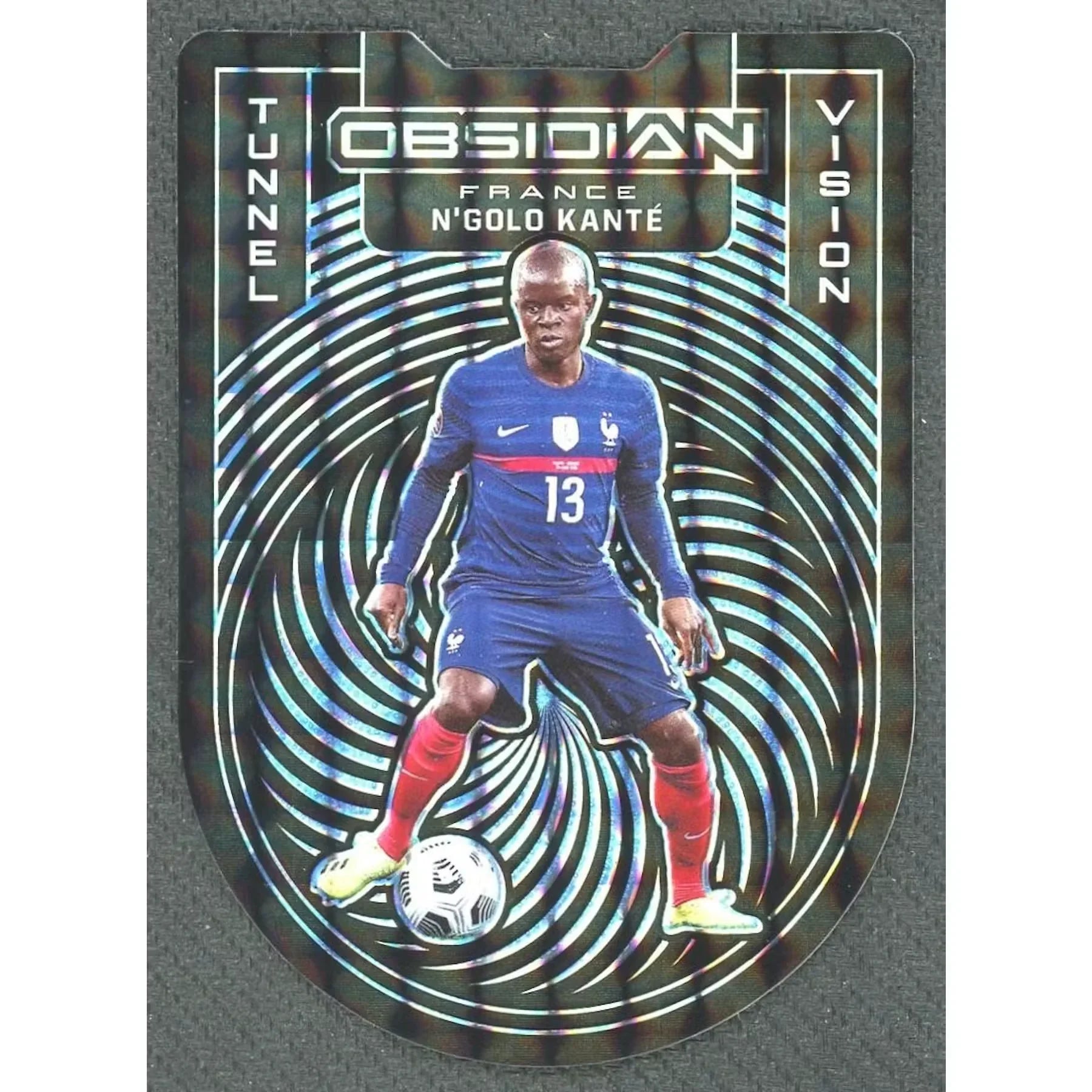 N'Golo Kante Signed 2021-22 Obsidian Card | Tunnel Vision Blue 1/1