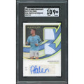 Phil Foden Signed Dual Swatch Card | 2022-23 Immaculate Gold/5 SGC 9