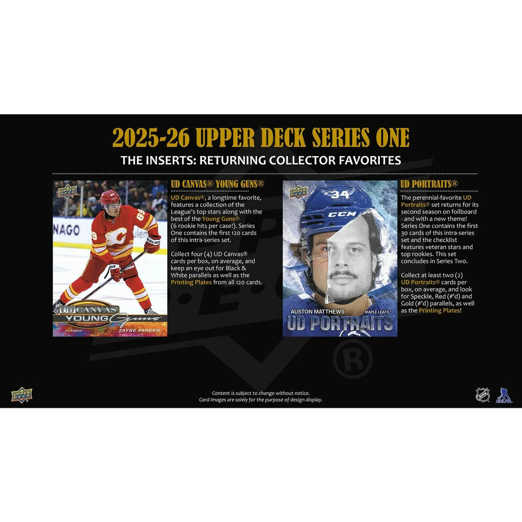 2025 26 Upper Deck Series 1 Hockey Hobby Box (Ships Sealed Only) - D