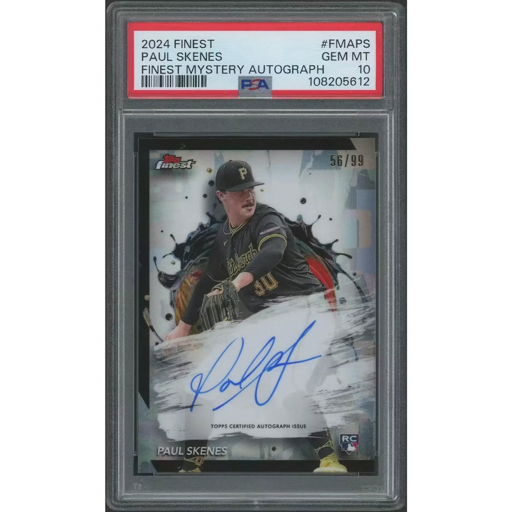 Paul Skenes Signed 2024 Topps Finest Rookie Card | PSA 10 Gem Mint #56/99
