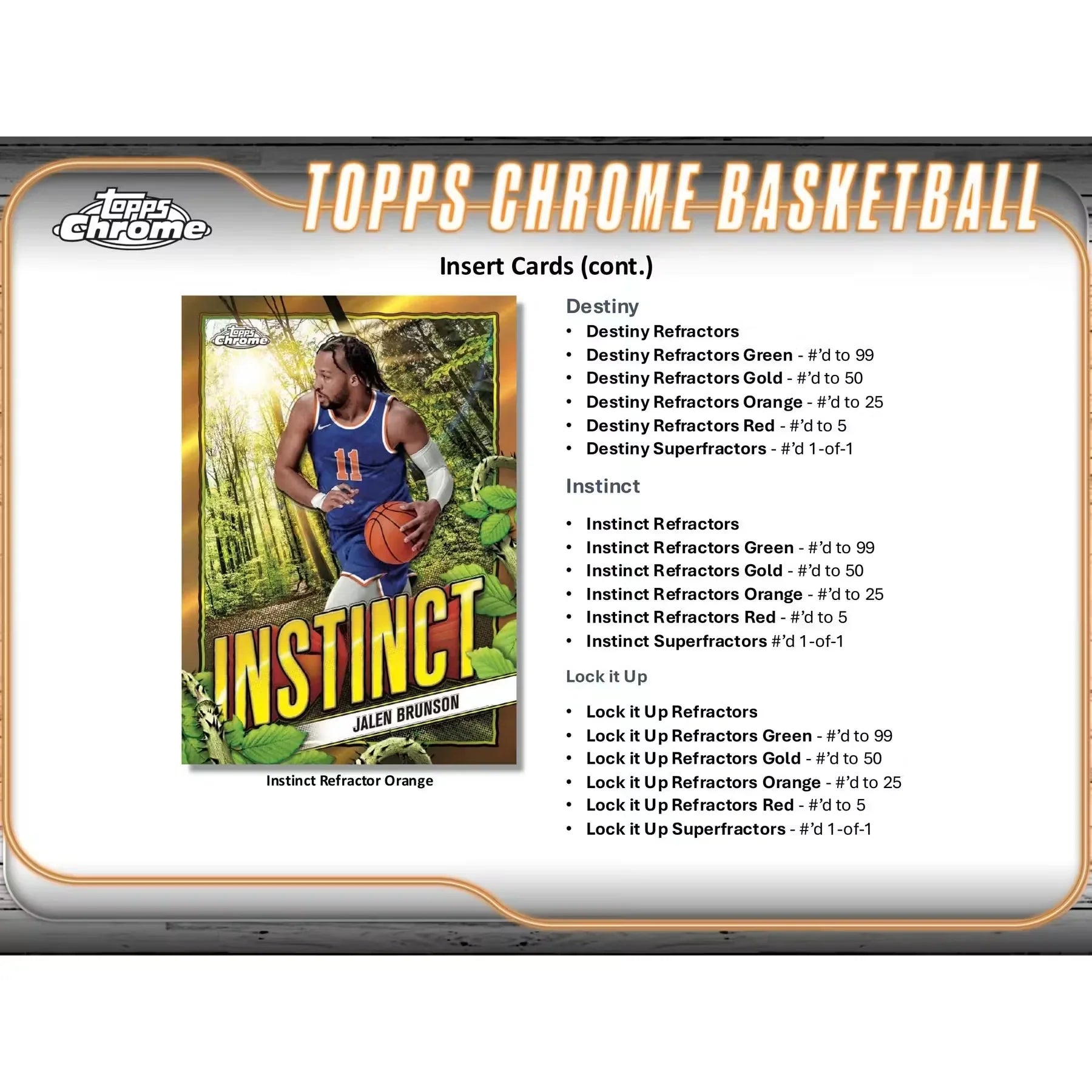 2024-25 Topps Chrome Basketball Hobby Box (Ships Sealed Only) - D