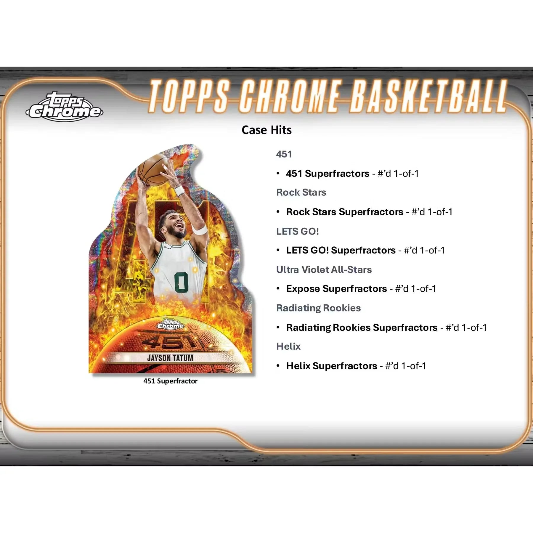 2024-25 Topps Chrome Basketball Hobby Box (Ships Sealed Only) - D