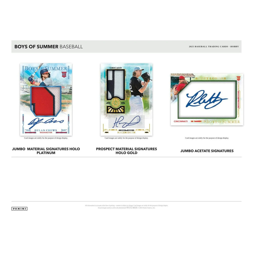 2025 Panini Boys of Summer Baseball Hobby Box (Ships Sealed Only) - D