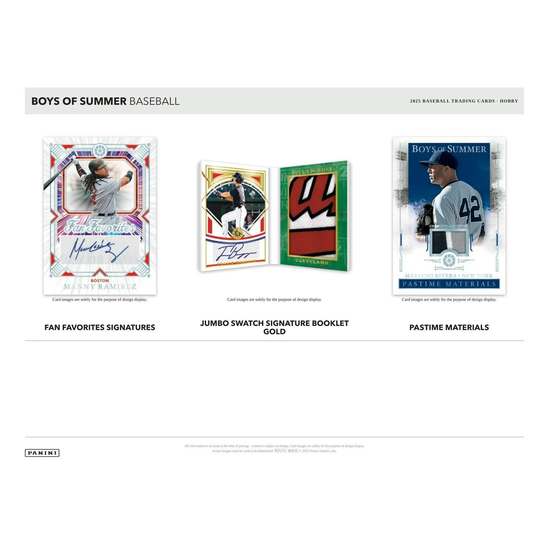 2025 Panini Boys of Summer Baseball Hobby Box (Ships Sealed Only) - D