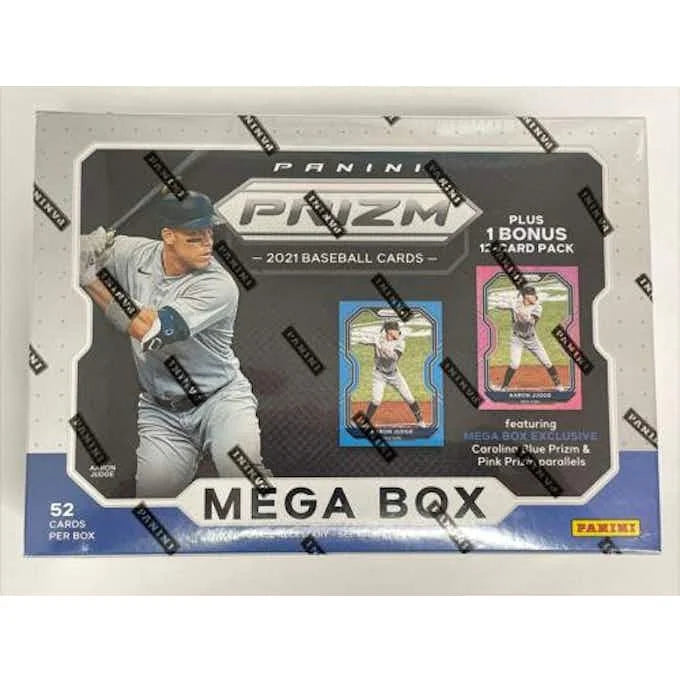 2021 Panini Prizm Baseball Mega 52 Card Box Carolina Blue and Pink Prizms (Ships Sealed Only)
