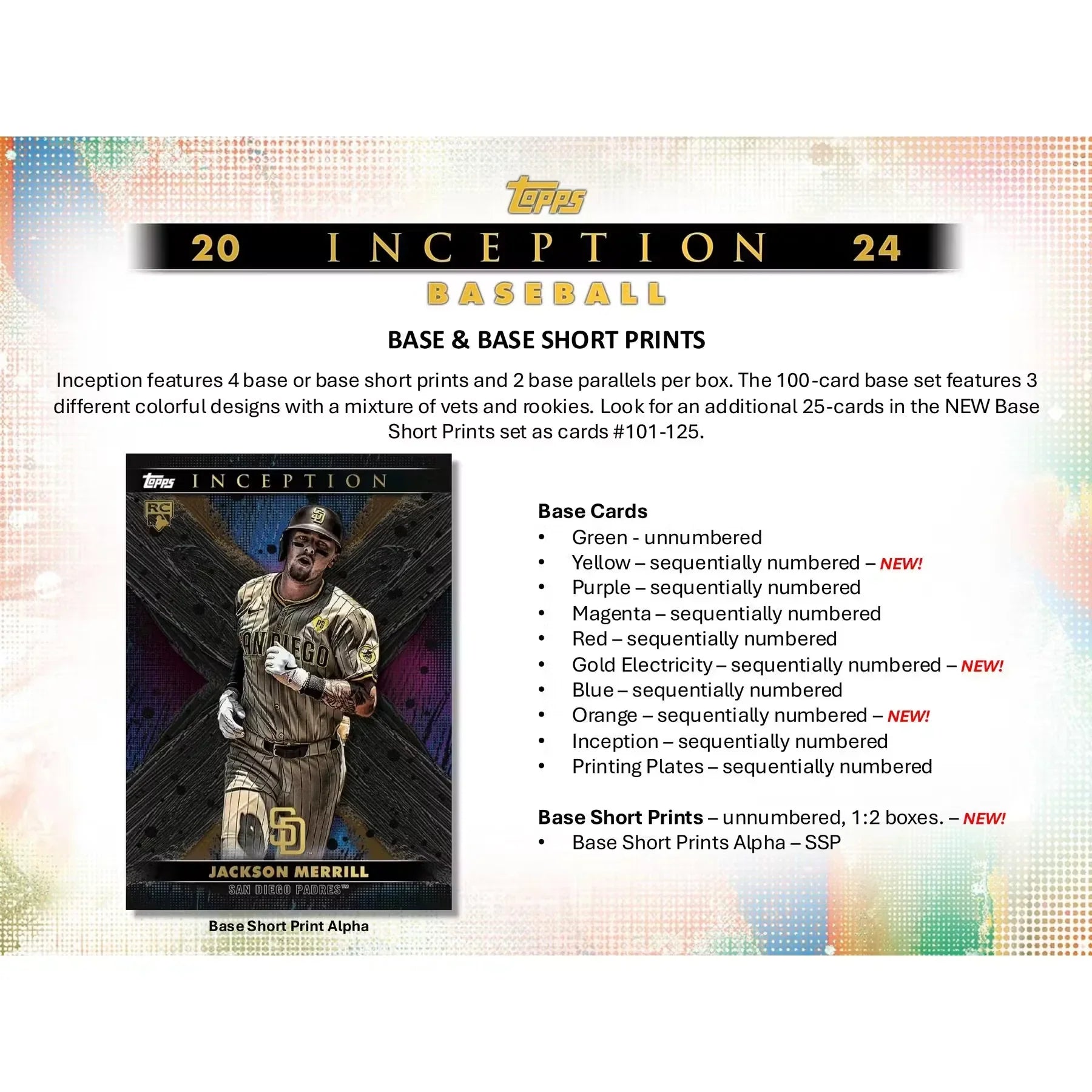 2024 Topps Inception Baseball Hobby Box (Ships Sealed Only)