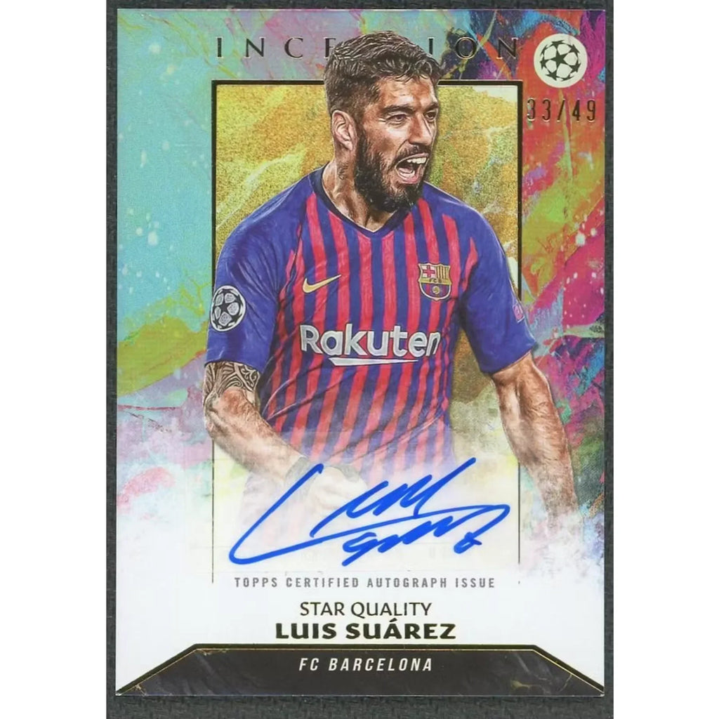 Luis Suarez Signed 2023-24 Topps Inception Card | Star Quality Auto Blue
