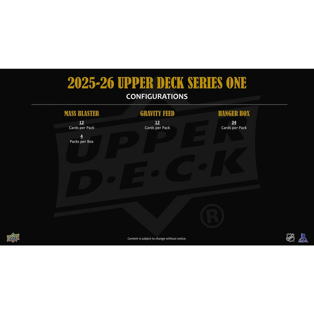 2025 26 Upper Deck Series 1 Hockey Blaster 20 Box Case (Ships Sealed Only)