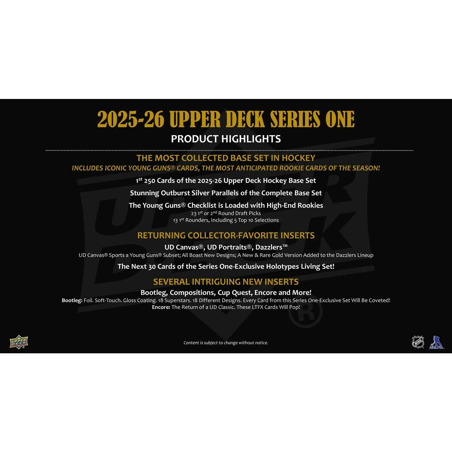 2025 26 Upper Deck Series 1 Hockey Blaster 20 Box Case (Ships Sealed Only)