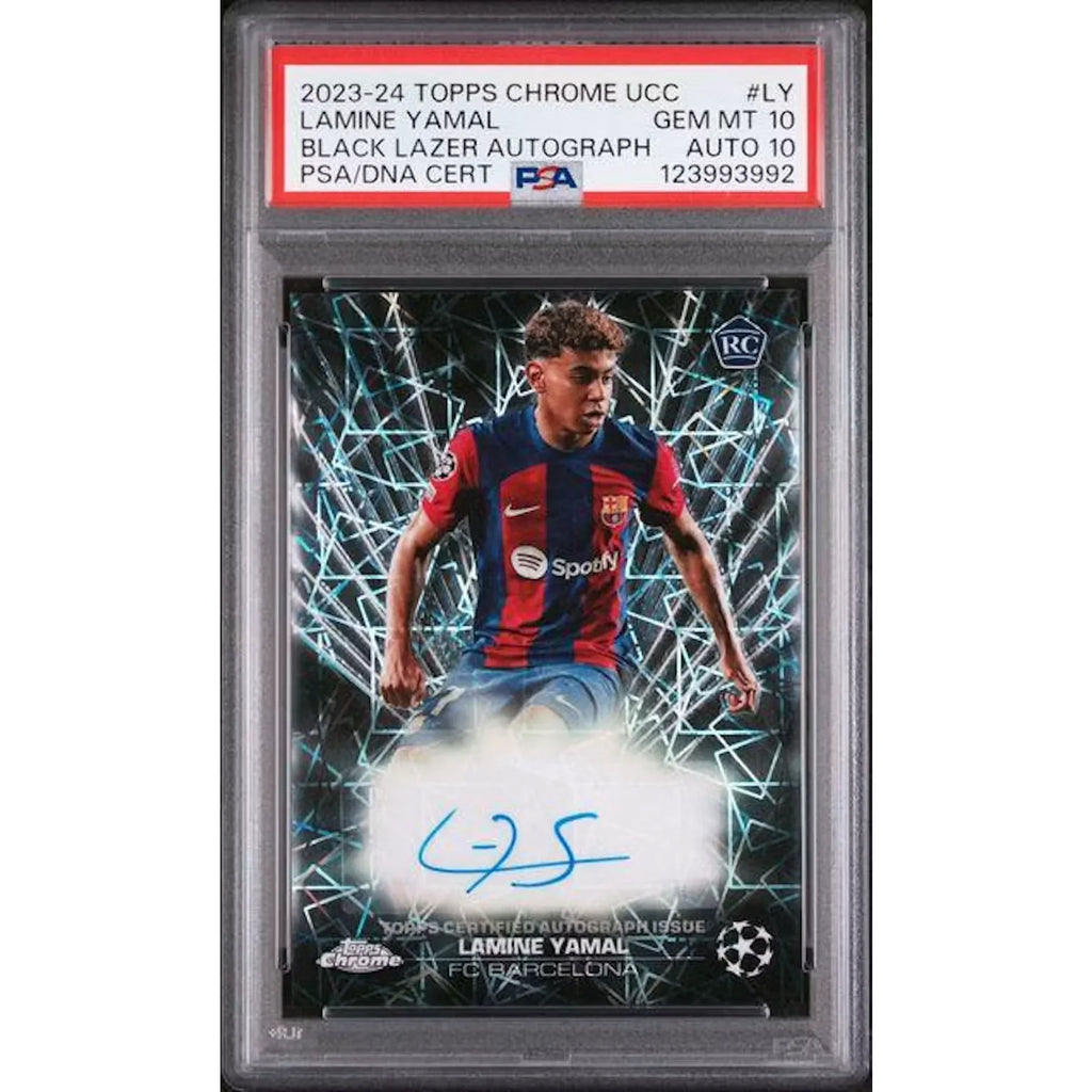 Lamine Yamal 2023-24 Topps Chrome Black Lazer Auto | PSA 10