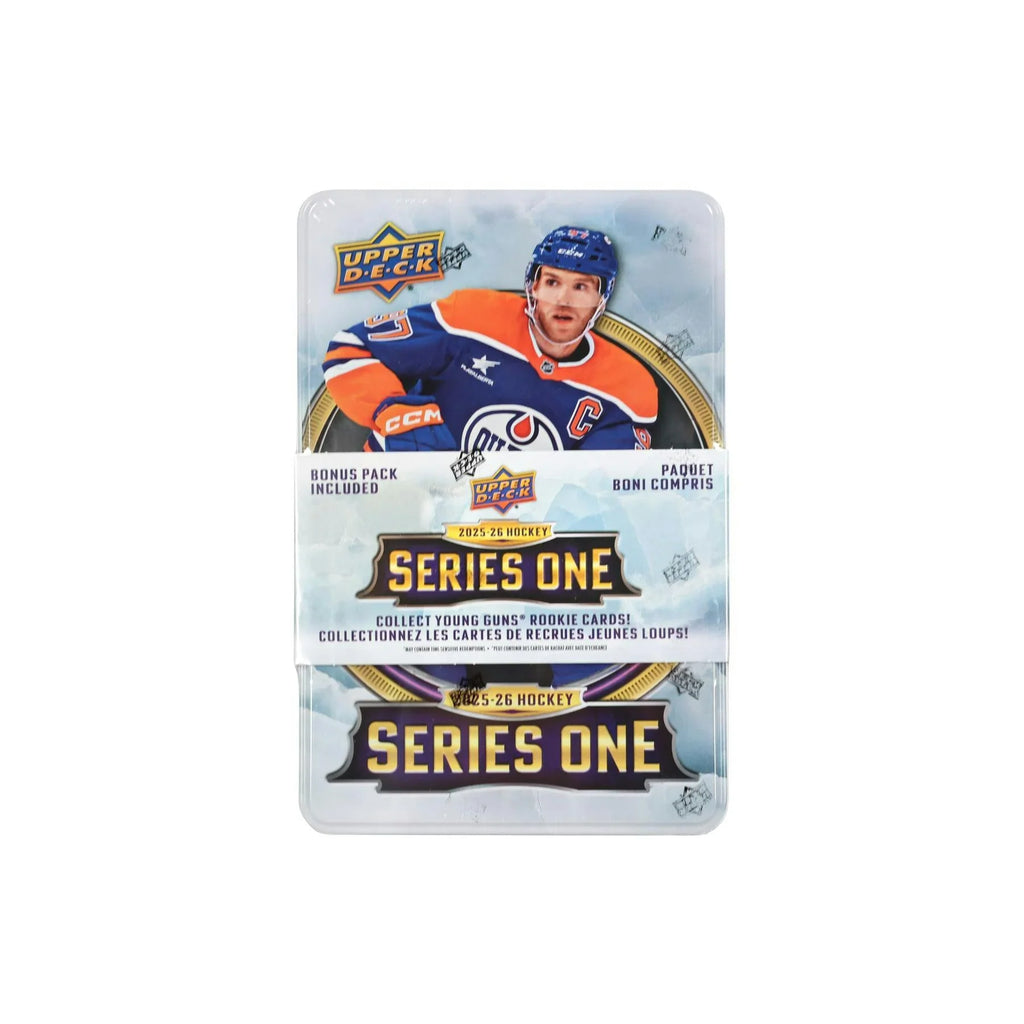 2025 26 Upper Deck Series 1 Hockey Tin Box Case 12 Ct (Ships Sealed Only) - D1
