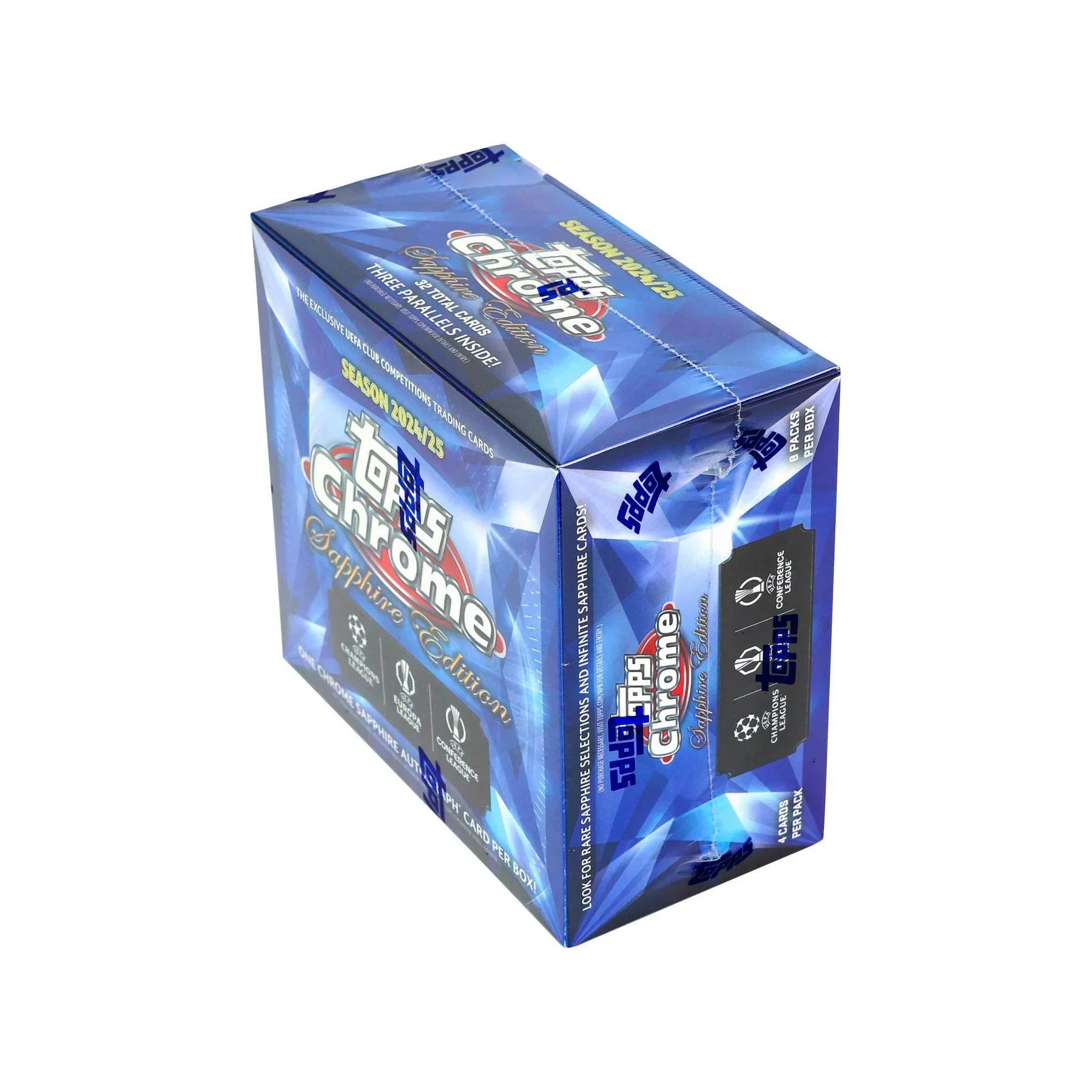 2024 25 Topps Chrome UEFA Club Competitions Sapphire Edition Soccer Box (Ships Sealed Only)
