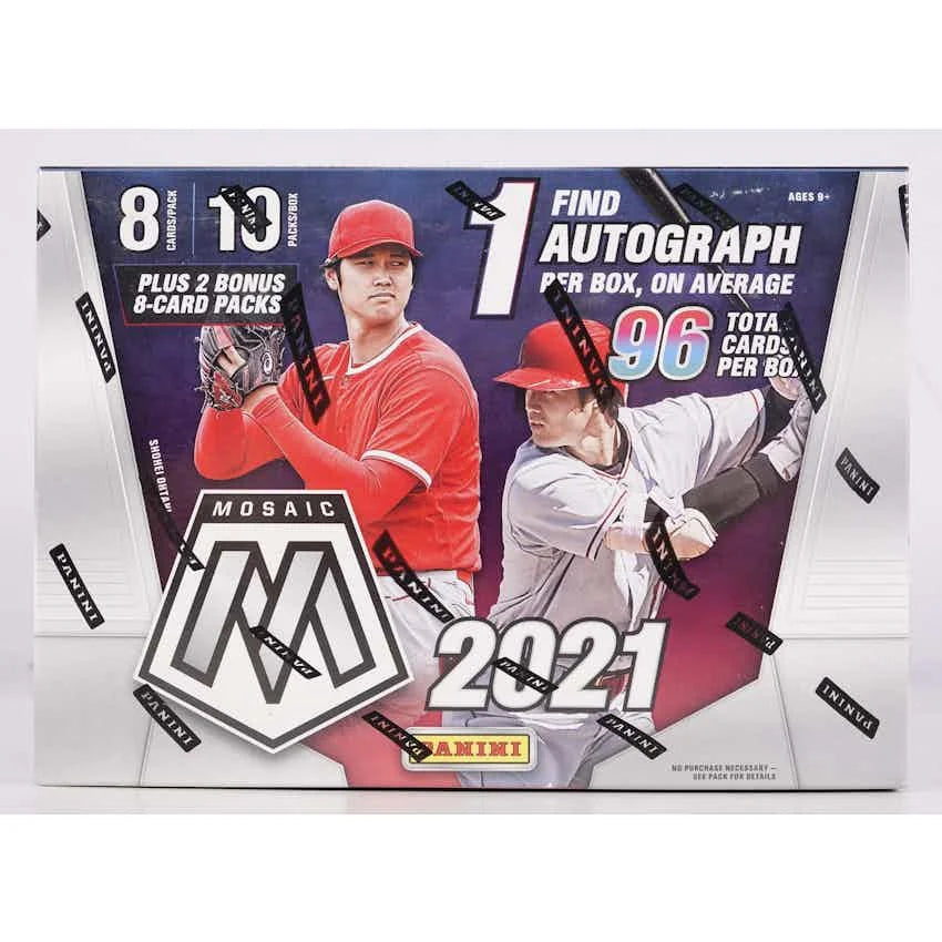 2021 Panini Mosaic Baseball 96 Card Mega Box Reactive Yellow Parallels (Ships Sealed Only)
