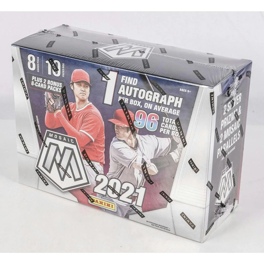 2021 Panini Mosaic Baseball 96 Card Mega Box Reactive Yellow Parallels (Ships Sealed Only)