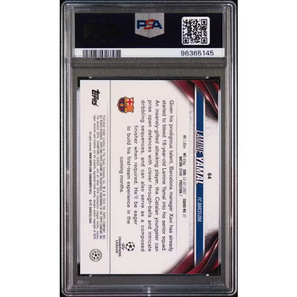 Lamine Yamal 2023-24 Topps Chrome Prism Refractor | PSA 9