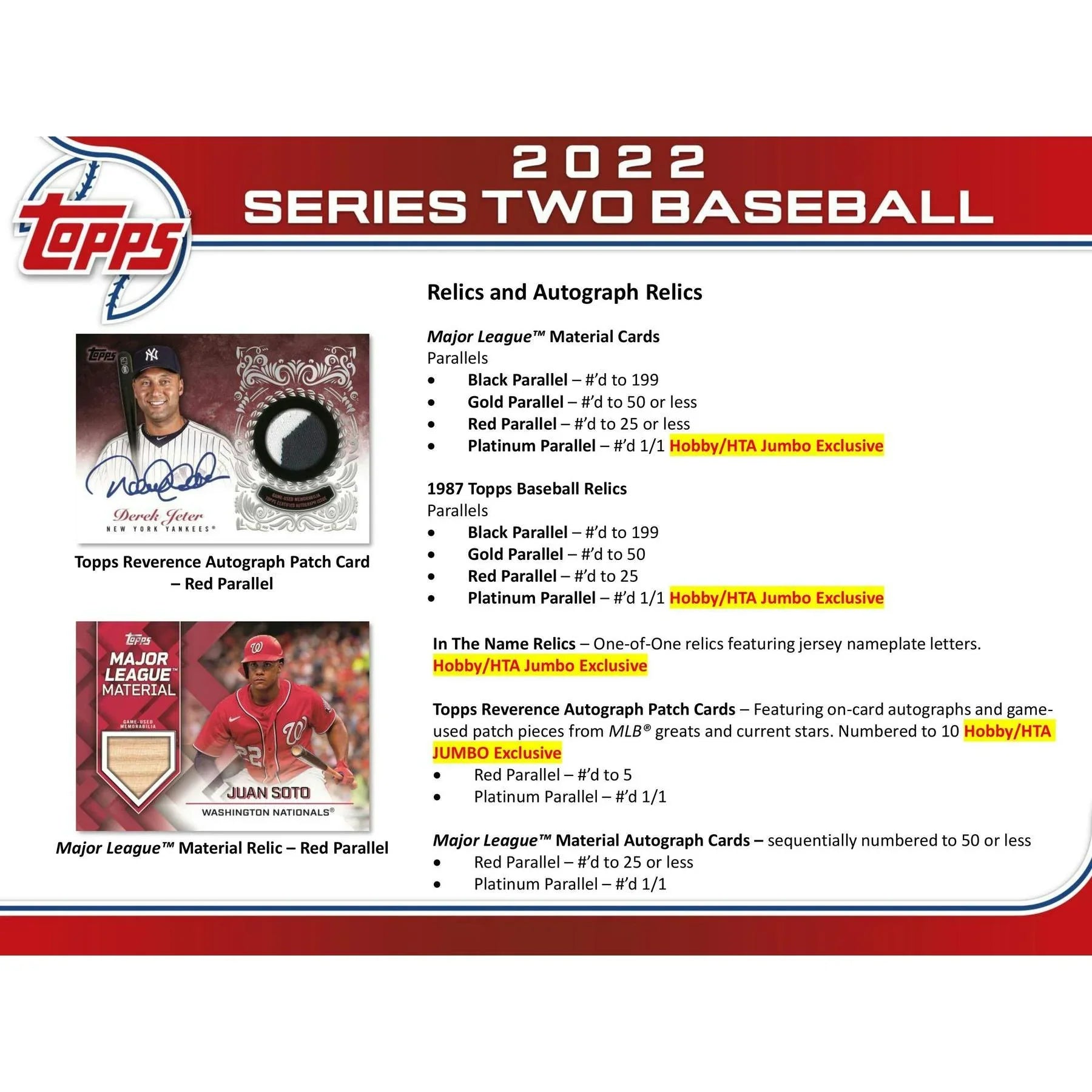 Topps Series 2 Baseball Hobby Box 2022 (Ships Sealed Only)