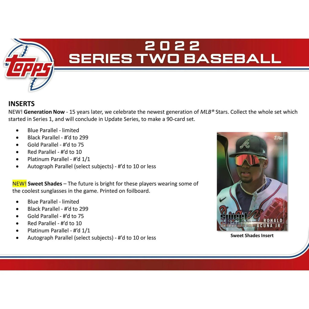 Topps Series 2 Baseball Hobby Box 2022 (Ships Sealed Only)
