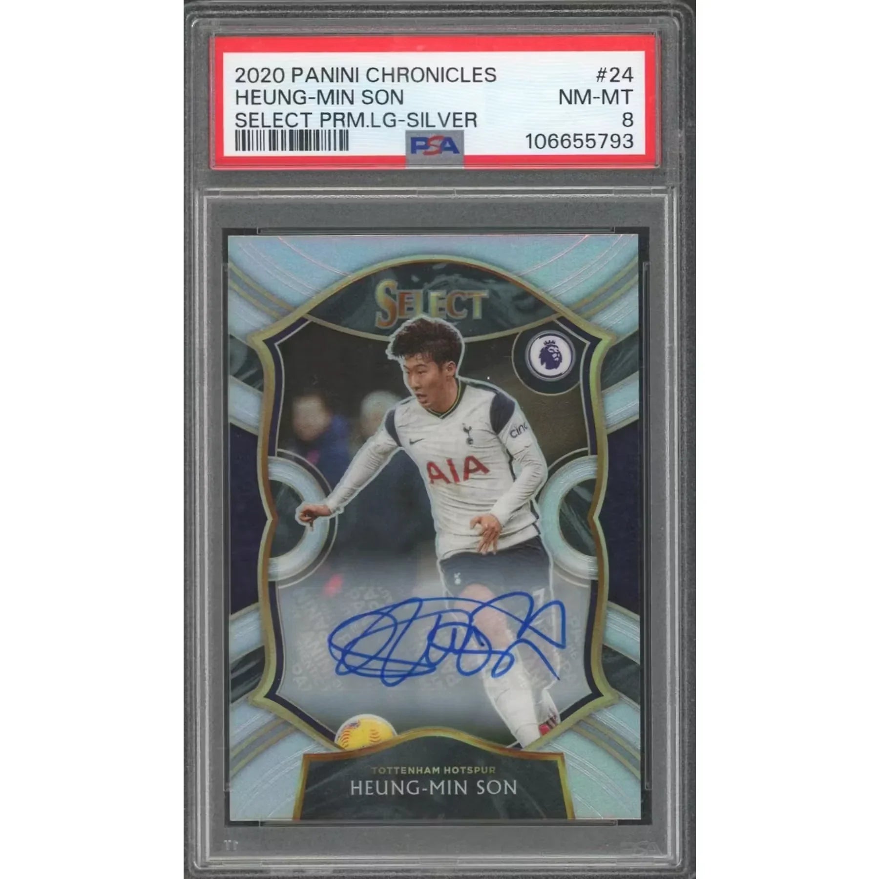 Heung-Min Son Signed 2020 Chronicles Select Card | PSA 8 Silver/25