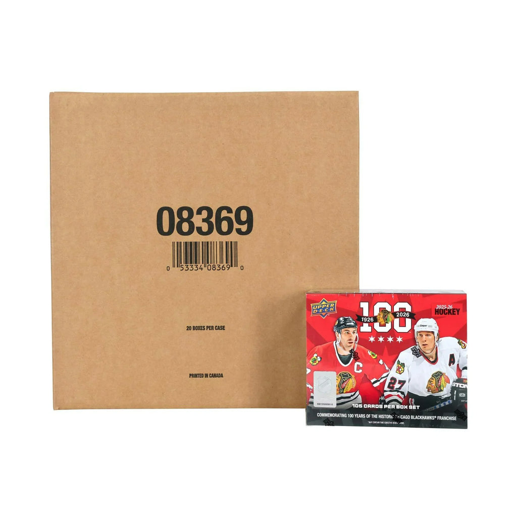 2025 26 Upper Deck Chicago Blackhawks Centennial Hockey Box 20 Set Case (Ships Sealed Only) - D1