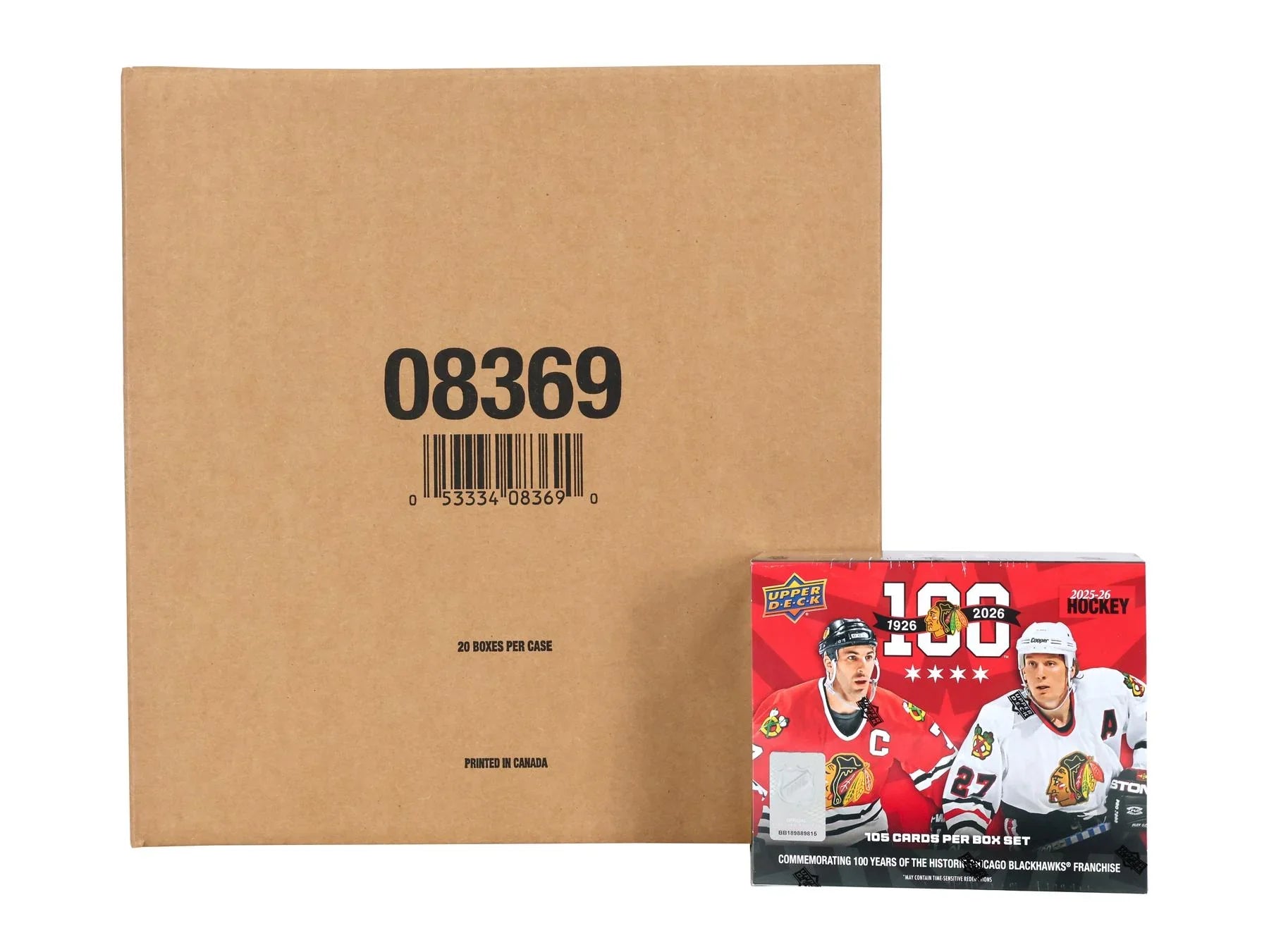 2025 26 Upper Deck Chicago Blackhawks Centennial Hockey Box 20 Set Case (Ships Sealed Only) - D1